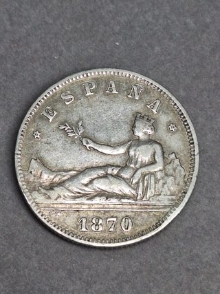 Moneda 2 Pesetas España 1870