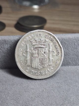 Moneda 2 Pesetas España 1870