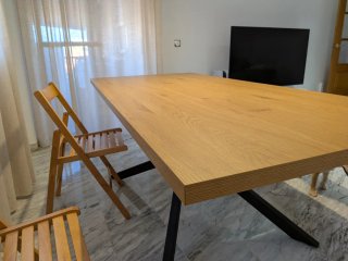 Mesa Comedor Nórdico/Industrial Madera y Metal
