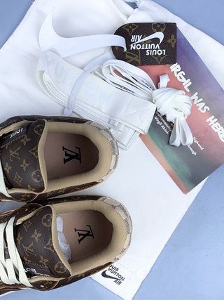 Zapatilla Air Force 1 X Louis Vuitton Beige/Marrón