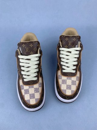Zapatilla Air Force 1 X Louis Vuitton Beige/Marrón