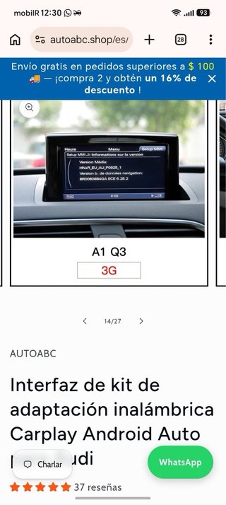 Carplay Android Auto para Audi