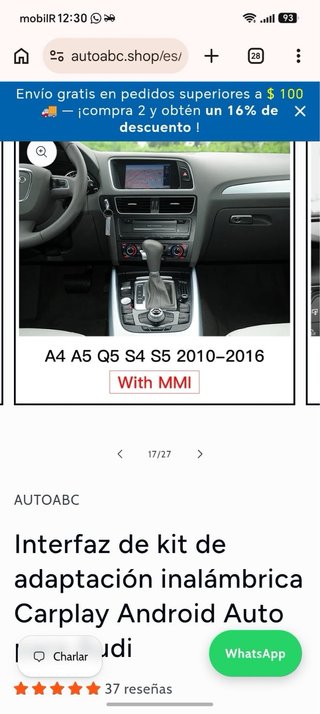 Carplay Android Auto para Audi