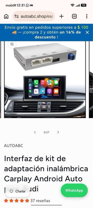 Carplay Android Auto para Audi