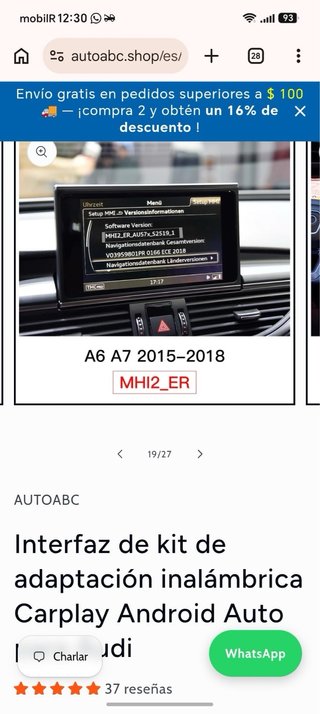 Carplay Android Auto para Audi