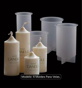 4 Moldes Para Velas de Silicona