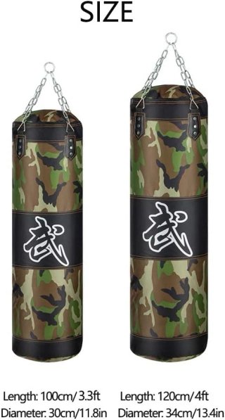 Saco Boxeo Camuflaje + Accesorios Boxeo