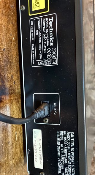 Lector CD Technics SL-PG 440a