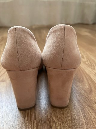 Zapatos tacón ante miMao beige/rosa