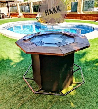 Barbacoa con horno y parrilla grande