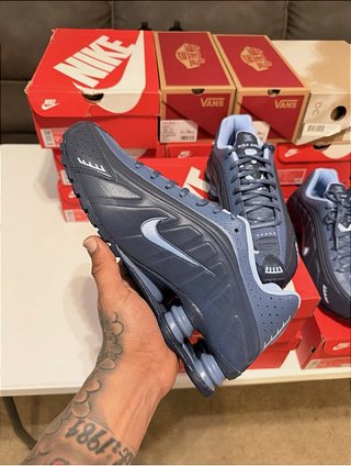 Nike Shox R4 Obsidian Reflective Blue