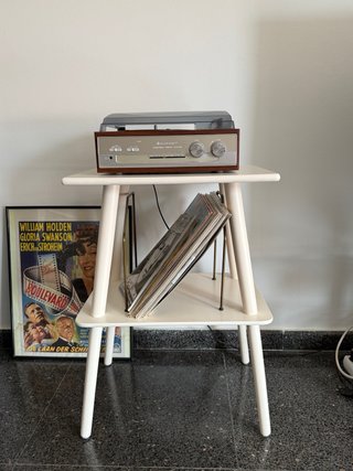 Tocadiscos Soundmaster Plata y Madera