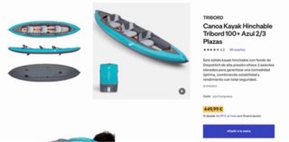 Bolsa para Kayak Tribord 3P NUEVA A ESTRENAR