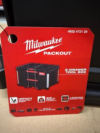 Milwaukee PACKOUT Cassettiera 2 Cassetti