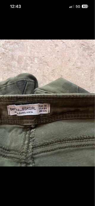 Jeans Bershka camouflage verde militare skinny