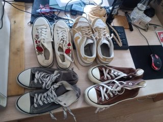 Lote Zapatillas Talla 37 Nike, pinkie y Converse