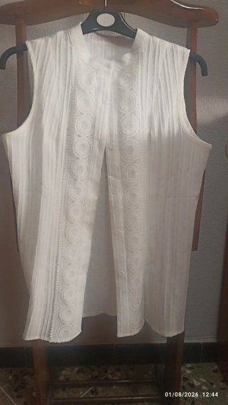 Camiseta sin mangas blanca talla XS