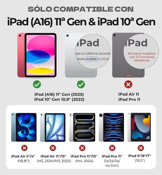 Teclado  Dexnor iPad A16 11Gen +LAPIZ  Metapen A8