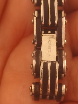 Bracciale Viceroy con maglie nere e argento