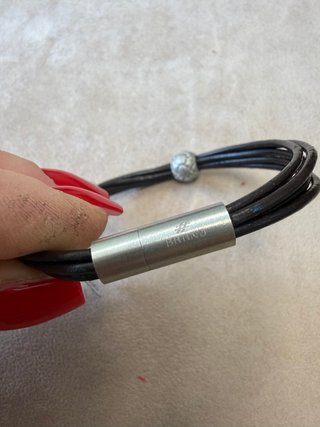 Bracciale cuoio e acciaio