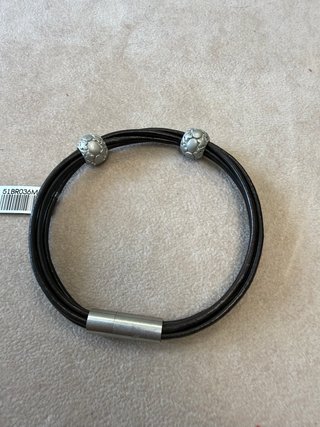 Bracciale cuoio e acciaio