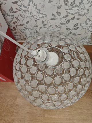 Lámpara de salón cristal y metal