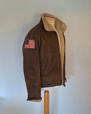 Chaqueta Cuero Oxbow Marrón Forro Borreguito