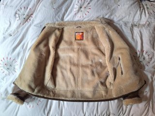 Chaqueta Cuero Oxbow Marrón Forro Borreguito