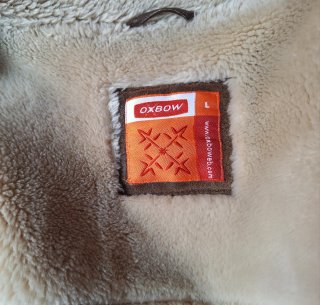 Chaqueta Cuero Oxbow Marrón Forro Borreguito