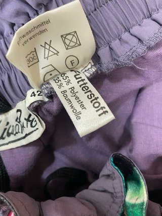 Tuta donna Vintage anni 2000 viola a fiori IT 42