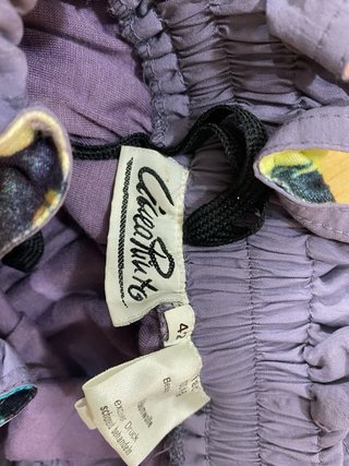 Tuta donna Vintage anni 2000 viola a fiori IT 42