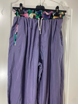 Tuta donna Vintage anni 2000 viola a fiori IT 42