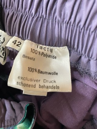 Tuta donna Vintage anni 2000 viola a fiori IT 42