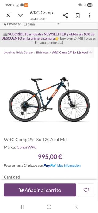 Bicicleta conor VRC Comp Montaña