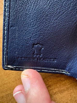 Portafoglio uomo pelle blu Jaguar