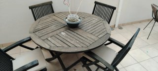 Conjunto Terraza Madera Teka