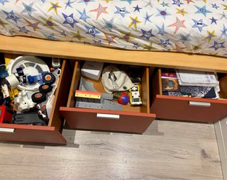 Estructura cama madera con 4 cajones