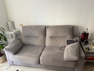 Sofá Cama Gris Tela