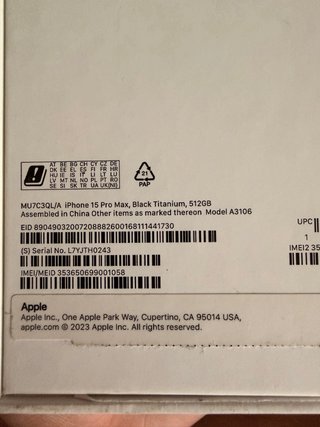 iPhone 15 Pro Max 512GB Negro