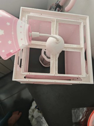 Lámpara infantil habitación niña estrellas