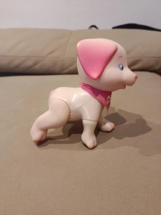 Peluche Perro Petuco Rosa con patas flexibles