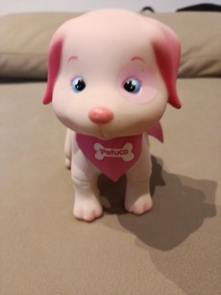 Peluche Perro Petuco Rosa con patas flexibles