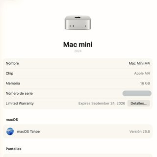 Mac Mini M4 16GB RAM 512GB SSD (2024)