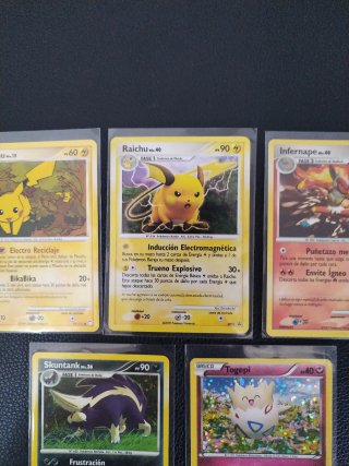 Lote Cartas Pokémon Pikachu, Raichu, Infernape...