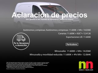 Citroën Berlingo Talla XL 3 Plazas AUTO 1.6BlueHDI 100cv + NAVI 1.6BlueHDI 100cv
