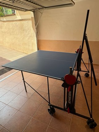 Mesa de ping pong Enebe. Con ruedas y plegable.