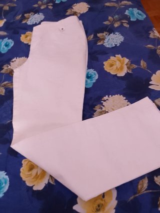 Pantalón Cortefiel Blanco Mujer Talla X