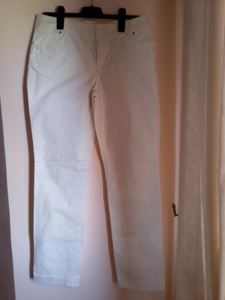 Pantalón Cortefiel Blanco Mujer Talla X
