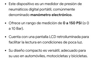 Medidor de Presión Digital para Neumáticos