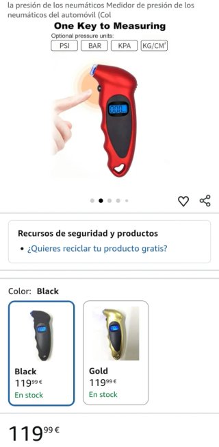 Medidor de Presión Digital para Neumáticos